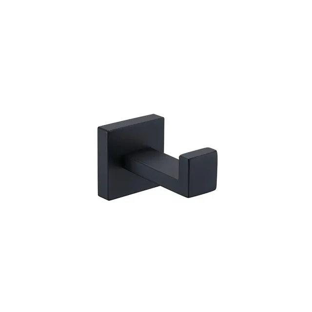Bathroom Hardware Set Black Robe